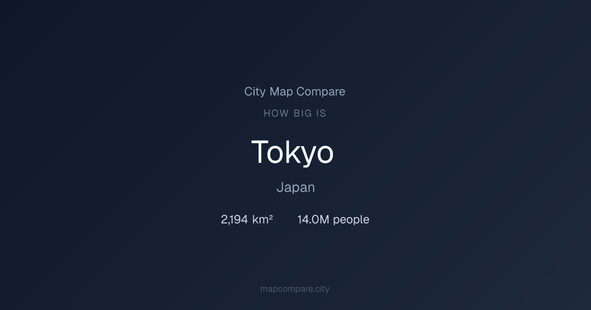 How Big Is Tokyo? Area, Population & Size Facts | City Map Compare