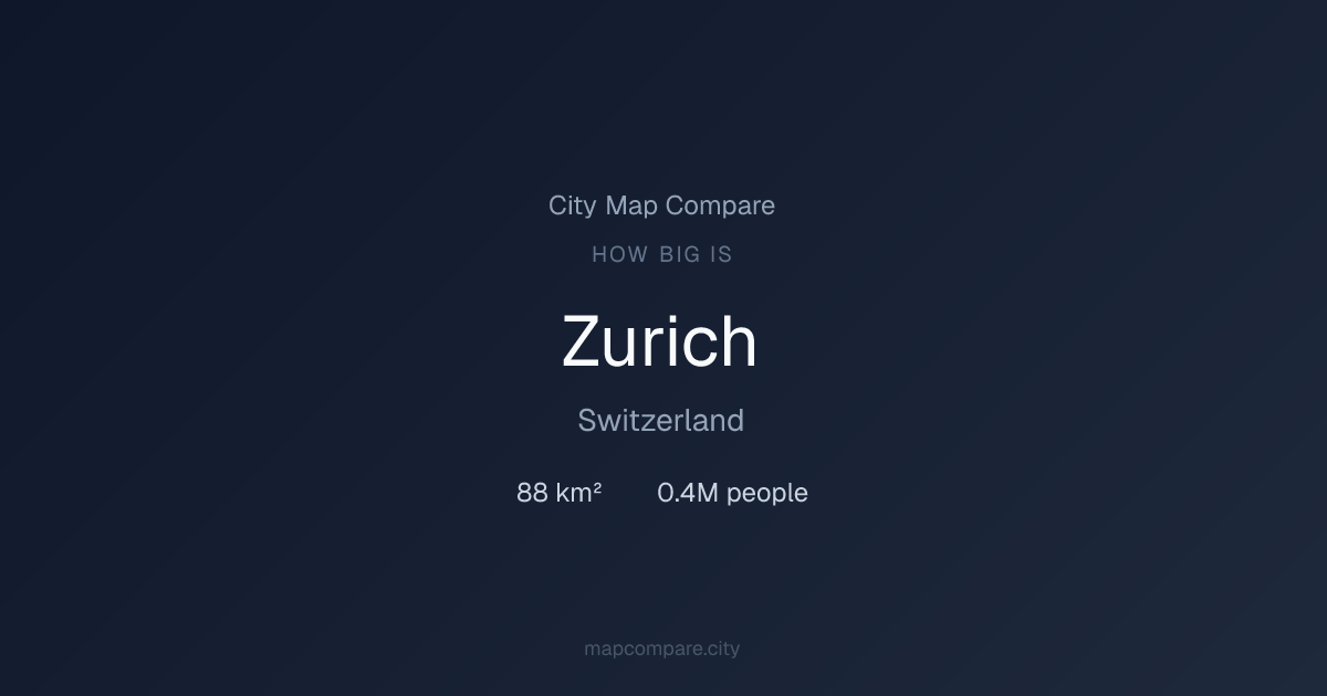 How Big Is Zurich? Area, Population & Size Facts | City Map Compare